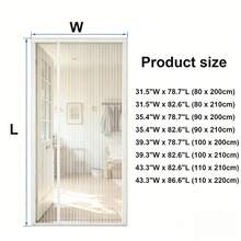 Magnetic Screen Door, Side-Opening Double-Sided Magnetic Mesh Screen Door, Anti-Mosquito Curtain, Polyester Fiber Mesh, High-Density Breathable Mesh Window, Patio Yard Fly Insect Screen Curtain, With Installation Accessories - White - White - View 3