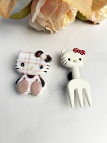 SANRIO 豹纹Hello Kitty鞋饰套装 - 可爱卡通鞋饰和凉鞋配件,DIY鞋夹,适合女孩,理想的派对礼物 - 查看 10