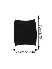 1 Pair Black Half-Tube Flip-Flop Leg Warmers, Lightweight Summer Style, Toe-Divided Design, Invisible Seamless, Non-Slip, Foot Protection, Invisible Leg Warmers, Half-Tube Flip-Flop Sock Liners, Thin & Breathable Comfort - Multicolor - View 5