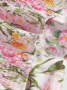 de mujer con estampado floral romántico de cuello halter - Multicolor - Ver 3