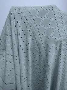 Nuevo vestido de verano con cuello cuadrado, cordón y lunares, con falda acampanada y cintura ceñida, vestido corto elegante para mujeres - Celeste - Ver 6
