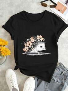 Women T-Shirts - Black - View 1
