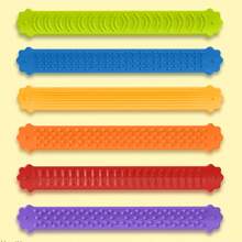 1/3/6 Peças Brinquedos Fidget de Silicone para Polegar para Alívio do Estresse. Estes Brinquedos Sensoriais Baseados em Textura Ajudam a Acalmar as Emoções e Aliviar a Ansiedade. Compactos, Silenciosos, Portáteis e Discretos, Eles Auxiliam na Concentração e São Brinquedos Ideais para Alívio do Estresse para Adolescentes - Multicolorido - Visão 6