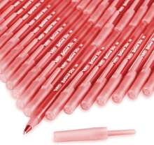 BIC Round Stic Xtra Life Red Ballpoint Pens, Medium Point (1.0mm), 10-Count Pack Of Bulk Pens, Flexible Round Barrel For Writing Comfort, No. 1 Selling Ballpoint Pens - ColorC - 查看 6