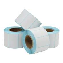 Nhãn nhiệt 40mm, nhãn tự dính màu trắng, tờ nhãn dán cho hộp đựng, nhãn hình chữ nhật, đường kính lỗ 40mm. - Xem 6