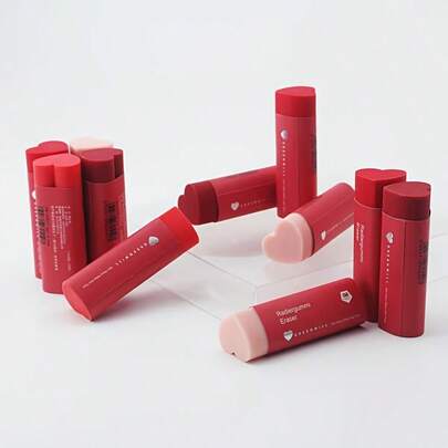 1pc Random Red Series Eraser - No Residue PVC Pencil Cap, No Trace Drawing, Writing, Art & Supplies - Valentine's Day And Christmas Gifts, Back To School Season, Valentine's Day Eraser Gift