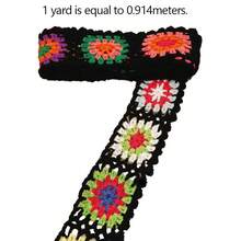 1/2/4/10 Yards Boho Style Crochet Trim - Vibrant Floral Pattern, 72 Inch Roll, For Clothing, Bags, Shoes, Crafts And DIY Projects, Great For Sewing, Embroidery And Travel Accessories, Crochet - Multicolor - View 26