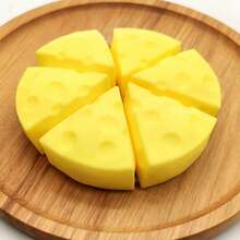 New Cute Extra Large Cheese Block Squeeze Toy, Soft Slow Rebound Squishy Fidget Toy, Premium Clay Filling Slow Rebound Sensory Fidget Toy, Realistic Food Shaped Hand Kneading Decompression Gadget, Well-Sealed Leakproof Large Size With Comfortable Squeezing Feel, Ideal Funny Gag Gift For Christmas, Birthday, Holiday & Party Favors, Perfect Desktop Decor For Home, Office & Classroom, Anxiety Relief Calming Play Toy For Kids, Teens And Adults Daily Leisure Relaxation - Cheese - View 4