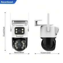4MP Dual Lens Security Camera, Waterproof Design, Color Night Vision, Real-Time Two-Way Audio, AI Smart Motion Detection, 10W Stable Current, Dual 2.4GHz WIFI Antennas For Strong Signal, Suitable For Home And Business - Multiple Specifications - View 2