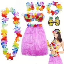 Bộ 7 váy cỏ kiểu Hawaii nhiệt đới - Hoàn hảo cho các bữa tiệc hóa trang, tiệc váy cỏ, tiệc mùa hè dành cho người lớn, tiệc sinh nhật và Halloween. - Nhiều màu - Xem 12