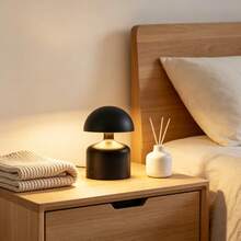 1pc Mushroom LED Table Lamp, Gold, Silver, Black Wireless Rechargeable Mushroom Night Light, Touch Control, Portable Bedside Lamp, Suitable For Bedroom, Living Room, Home Decor And Gift - Multicolor - View 10