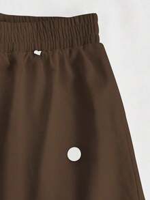 Set de 2 prendas con estampado de lunares sencillo para mujer, primavera/verano - Café integral - Ver 6