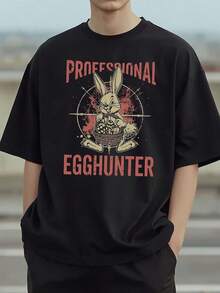 Professional EggH1unter Gift Funny Easter S1HI1ROol Gamer hirt Bunny in the Scope Happy Egg Hunt T1EE - Negro - Ver 2