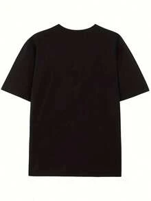 New Unisex Retro T-Shirt With "Next Door" Rap Party Letter Print PND 4, European And American Style, For Women, Summer Clothing VJP6 - 黑色 - 查看 4