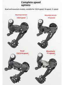 1pc Rear Derailleur For Road & Mountain Bike, Compatible With 7/8/9/10/11 Speed, Plastic Steel Composite Material, Lightweight, Good Compatibility, Solves Common Shifting Issues, Improves Shift Response Speed, Effortless Gear Change, Great Cycling Gift - Bicycle Rear Derailleur - View 6