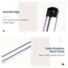 1 pieza Soporte magnético para cuchillos montado en la pared, estante de metal para cuchillos de cocina, instalación con taladro, imán fuerte, ahorra espacio, fácil de acceder y limpiar, perfecto para la cocina y áreas de comedor - Multicolor - Ver 6