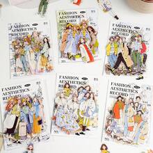 20pcs/Pack Fashion Aesthetic Sticker Set, Watercolor Stylish Girl Stickers For Scrapbooking, Diary, DIY Crafts - YLCD - View 12