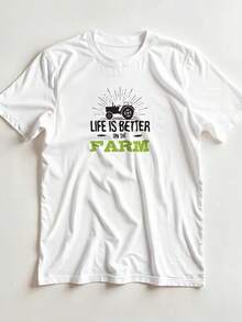 L1L1ife Is Better On The Farm T1S1Hirt Farm Lovers S1HI1ROntriving Graphics T1EE UniS1ex Cla1ssic Fit Gildan 5000 Heavyweightotton. - 白色 - 查看 1