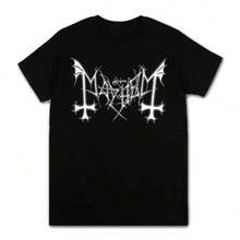 Unisex kortärmad T-shirt, Metal Cool T-shirt för män och kvinnor, 2022 sommar kortärmad mode T-shirt i bomull, , mjuk bomull, vardagskläder, t-shirt i bomull, sommar, y2k-stil, , fars dag, 2000-talsstil, sommartoppar, lättviktigt, andningsbart tyg, utomhusaktiviteter, resor & utflykter, festivalstil, mjuk & lättviktig, sommarsemester, vardagskläder. - Svart - Visa 1