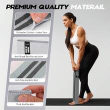 Resistance Bands For Working Out With Guide, 4 Workout Bands For Women & Men, Fabric Exercise Bands For Legs, Hip, Glute, Butt, - 漸層灰 - 查看 2