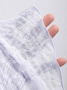 Top tubo corto con estampado texturizado y lazo - Púrpura malva - Ver 5
