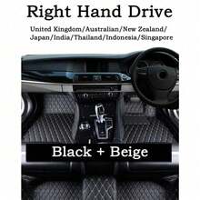適用於 BMW E36 1990~2000 高端豪華 PU 皮革全包圍壓紋汽車腳墊，防水、防滑、防污、耐用，黑色與米色多色全覆蓋腳墊，適用於左舵與右舵 - 彩色 - 查看 28