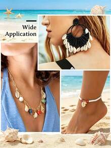 50/100/300pcs Mini Shell Beads Beach Spacer Beads Pendant Denim Shell Loose Beads Summer DIY Earrings Bracelet Necklace Jewelry Making Each Piece Has Different Color And Appearance - Shell - View 8