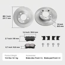 Juegos de herramientas automotrices - Disco trasero de 232 mm - Ver 11