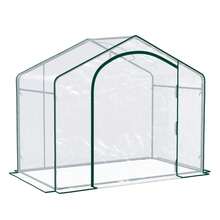 Portable Walk-In Greenhouse 6x3x6 Ft - PVC Cover & Steel- GardenHouse With Zipper Door & Vent - For Vegetables, Flowers, Seedlings - Multicolor - View 1