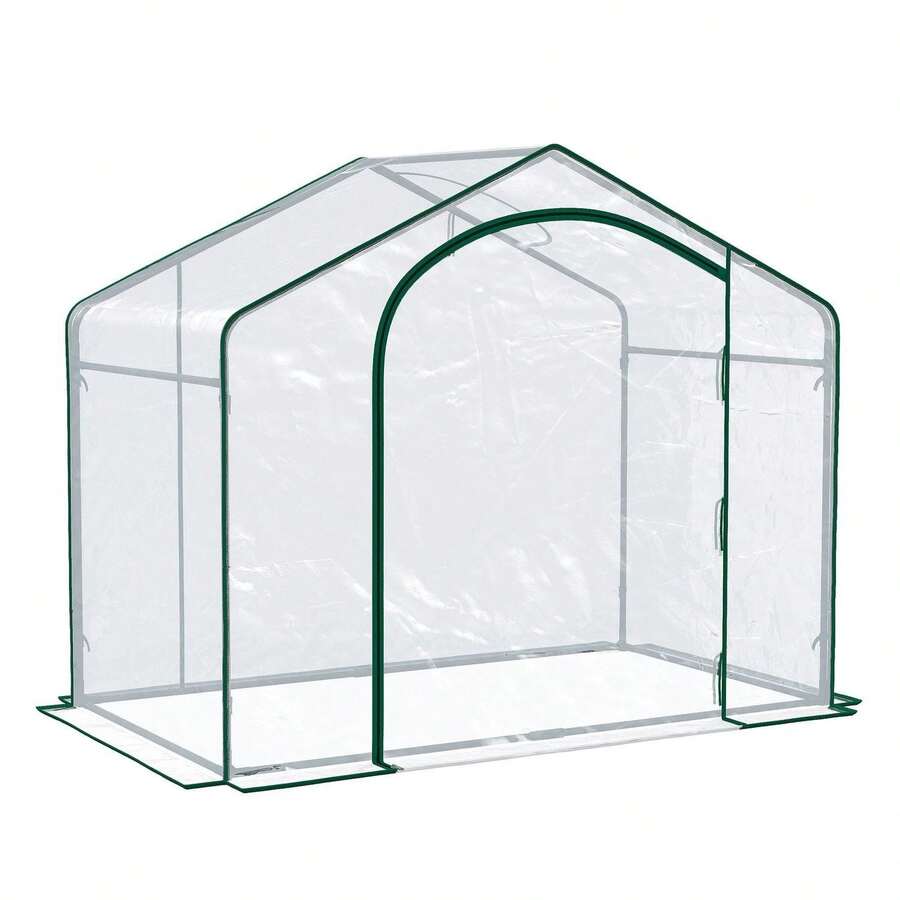 Portable Walk-In Greenhouse 6x3x6 Ft - PVC Cover & Steel- GardenHouse With Zipper Door & Vent - For Vegetables, Flowers, Seedlings - Multicolor - View 1
