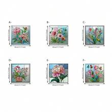 1/6 miếng phim dán cửa sổ kính màu cổ điển, họa tiết hoa mẫu đơn trang nhã, mờ, trang trí, không dính, có thể tái sử dụng, dùng cho cửa kính trượt phòng tắm, phòng khách. - màng mờ họa tiết hoa - Xem 16