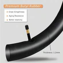 Road Bike Inner Tube 700C Road Bike Inner Tube Upgrade Thickened Butyl Rubber Inner Tube Extended Air Nozzle Riding Inner Tube 700x25 700x18 Riding Accessories - Multicolor - View 6
