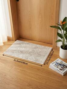 1pc Bohemian Style Living Room Rug. Suitable For Kitchen, Dining Room, Bedroom, Room Holiday Decoration, Indoor/Outdoor, Office, Lobby, Anti-Slip Door Mat, Bathroom Rug, Hallway, Study Gaming Area Rug. - Beige - View 20