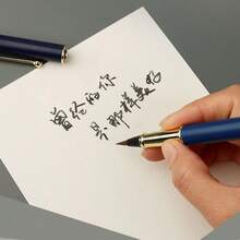 Bộ 11 chiếc, 1 bút máy + 10 túi mực đen, bút máy, bút thư pháp nhỏ bằng kim loại lông sói, bút sao chép, bút có thể nạp mực, bút luyện thư pháp, bút mềm dùng nước máy. - bút máy và bút thư pháp - Xem 6