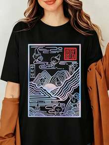 Women T-Shirts - Black - View 1