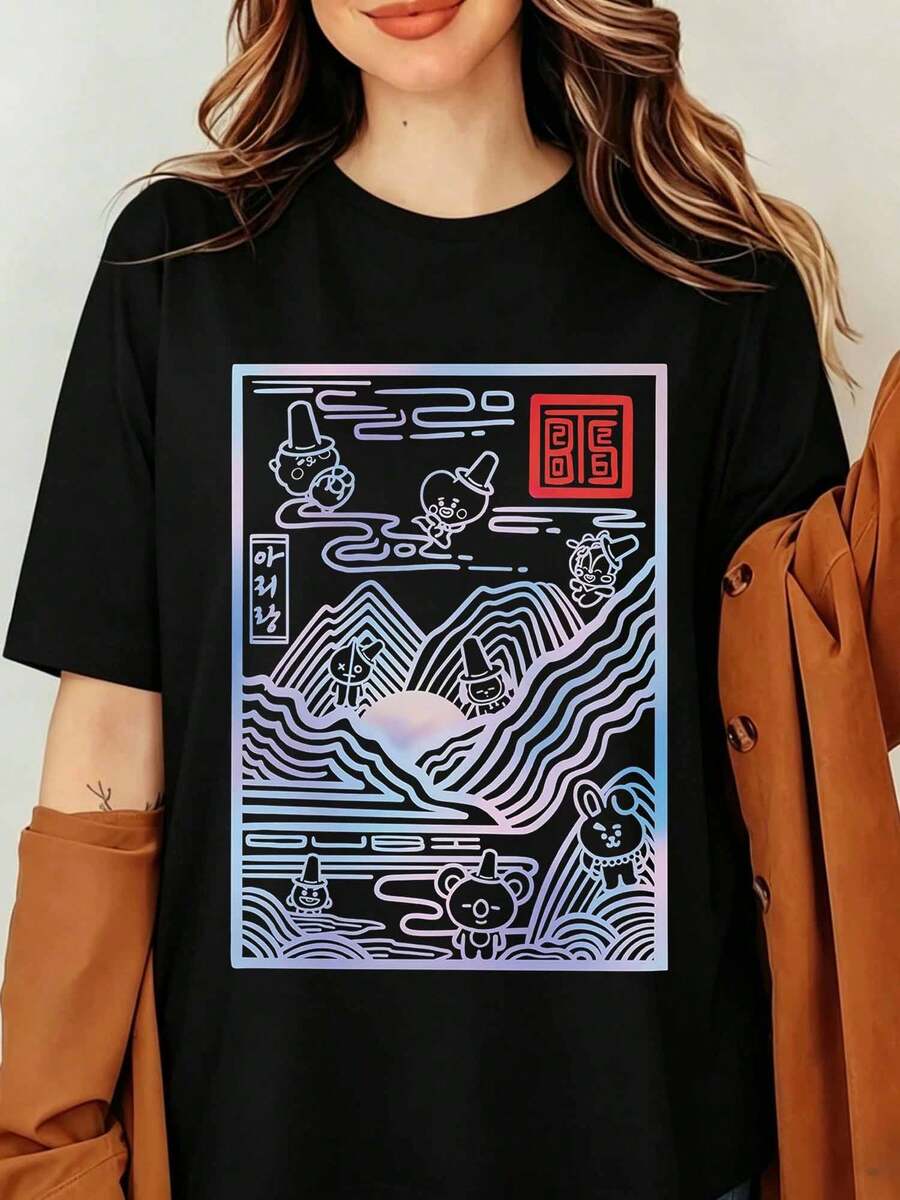 Women T-Shirts - Black - View 1