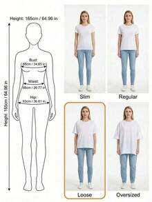 Blusa de mujer de cuello redondo, manga corta, holgada y casual, de estilo minimalista, elegante y sexy Y2K, adecuada para uso diario, oficina, hogar, exterior, primavera/verano - Albaricoque - Ver 7