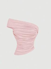 Blusa asimétrica burdeos para mujer.Blusa asimétrica color vino tinto, para vacaciones de verano, primavera/verano, Día de San Valentín, fiesta elegante, ceremonia, vacaciones en la playa para mujer, elegante, bohemia, casual, blusa de fiesta, - Rosa Pálido - Ver 6