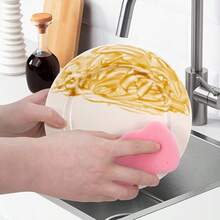 10pcs/Multipurpose Kitchen Cleaning Sponge, Durable & Reusable Scrub Pad, Non-Scratch For Dishes/Pots/Sink/Stove, Household Cleaning Tool For Kitchen/Bathroom/Restaurant - Style/color Random - View 3