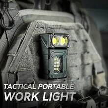 Linterna LED Táctica Portátil, Herramienta EDC, Mini Linterna LED para Exteriores, Camping, Senderismo, Herramienta Molle, Recargable por USB - D 2 piezas - Ver 1
