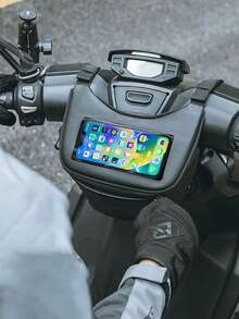 Waterproof Handlebar Bag, Motorcycle Front Horizontal Screen Storage Bag, Electric Scooter With Touch Screen Navigation, Motorcycle Accessories, Can Hold Gloves, Arm Sleeves, Sunglasses, Sunscreen Clothes, Beach Gear, Suitable For Bicycles And Motorcycles, Reusable Bicycle And Motorcycle Accessories - Horizontal Hanging Bag - View 1