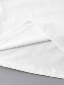 Camiseta de verano para mujer, estilo casual, talla grande, con estampado de corazón, cuello redondo, manga corta, adecuada para el verano, camisetas con estampados, tops para mujer. Moda. - Blanco - Ver 3