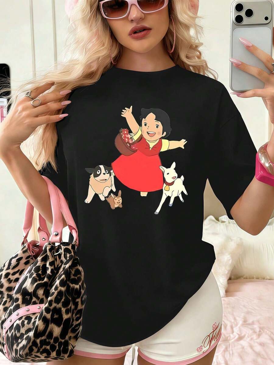 Women T-Shirts - Black - View 1