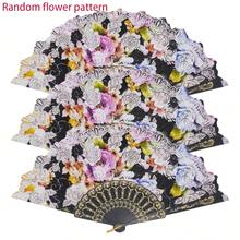 3Pcs D EXCEED Handheld Floral Folding Fans For Women, Chinese Japanese Charming Elegant Vintage Retro Style For Birthday Dancing Cosplay Wedding And Events - Sequins - View 11