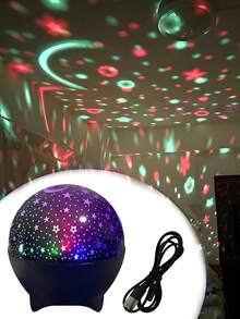 [RGB Magic Ball Light] LED Starry Sky Projector, USB Powered, Color Changeable, Suitable For Home, Living Room And Bedroom Decor, Ideal For Creating Atmosphere For Dates, Holidays, Birthday Parties, Perfect Gift For Friends - Multi-color light - View 8