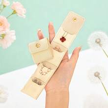 Foldable Multi-Functional Mini Travel Jewelry Organizer, Portable Jewelry Roll Pouch, Multi-Compartment Storage, Secure Closure, For Necklaces, Earrings, Rings, Suitable For Travel, Daily Use Or Gift, Available In Multiple Colors - Multicolor - View 9