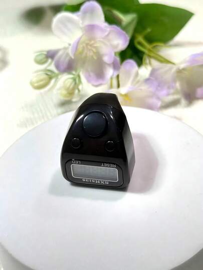 Nuevo contador electrónico portátil, anillo elástico con pantalla LED, contador manual mini, contador de empaque de tarjetas de uso diario
