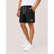 Kit 2 Shorts De Linho Premium Bermuda Mauricinho Masculino Casual Basico Confortavel Detalhe Etiqueta De Couro Cores Especificos (Preto + Colorido) - Verde Menta - Visão 4