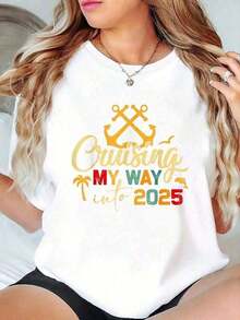 Camiseta de algodón 100% con estampado de frutas tropicales y limones, lazo coqueta, estilo veraniego para mujer. Camiseta estampada de manga corta y cuello redondo para mujer. |     Suave y Elástica, Casual y para Gimnasio, Esencial para el Día del Jugador y San Valentín - Camiseta Unisex de Manga Corta y Cuello Redondo de Algodón Suelto Estilo Vintage Urbano. - Blanco - Ver 7