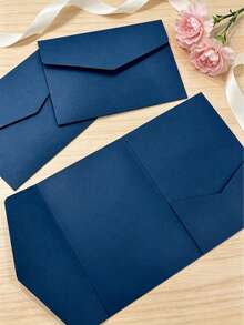 10 thiệp mời cưới gấp ba có kèm phong bì, kiểu dáng tối giản, phù hợp cho lễ đính hôn, lễ rửa tội, tự làm thiệp, kích thước 5*7 inch, có thể tùy chỉnh, thiệp Giáng sinh. - 25 cái - Xem 3
